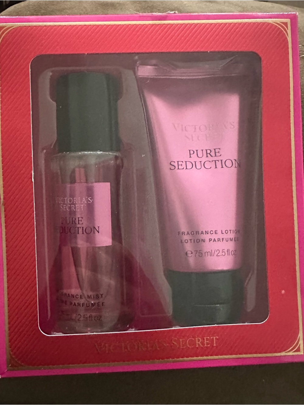 Victoria's Secret Pure Seduction Gift Set - Pink and Red Packaging